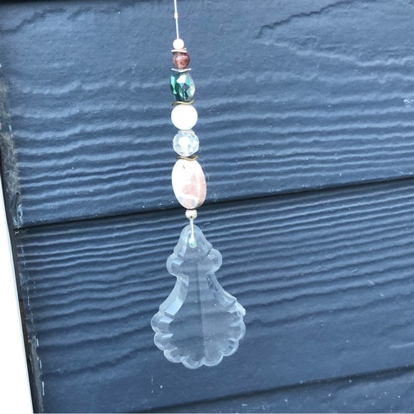 Pink Agate Crystal Suncatcher - Picture 4 of 7